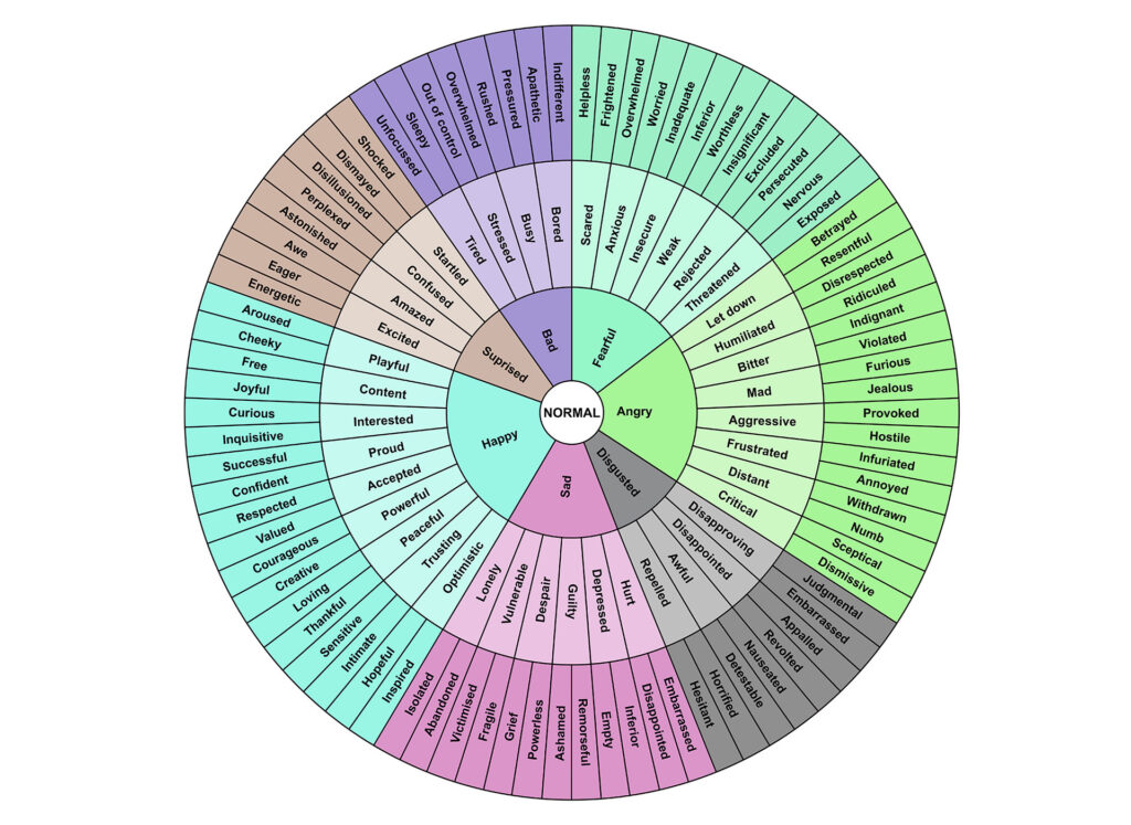diagram: emotions wheel